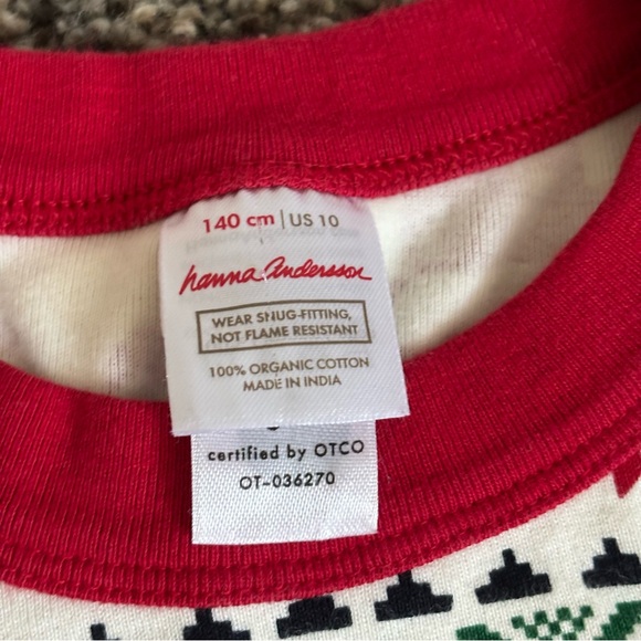 Hanna andersson deer pajama set Christmas holiday size 10 youth - Picture 2 of 5